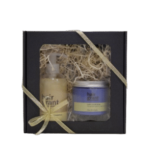 HAIR GRANT Color Care – spalvą saugantis maitinamasis rinkinys dažytiems plaukams šventinėje juodoje pakuotėje