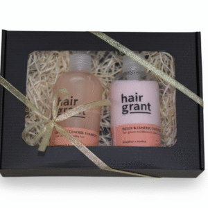 HAIR GRANT Detox & Control rinkinys riebiems plaukams šventinėje juodoje pakuotėje