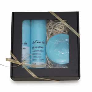 Let Me Be Biorestore plaukus drėkinantis rinkinys šventinėje juodoje pakuotėje