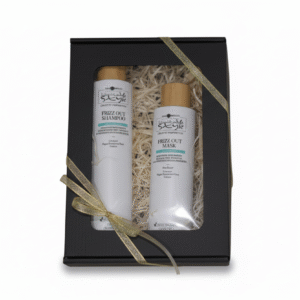 HAIR COMPANY PROFESSIONAL Inimitable Style Frizz-Out glotninamasis rinkinys nuo šiaušimosi šventinėje juodoje pakuotėje