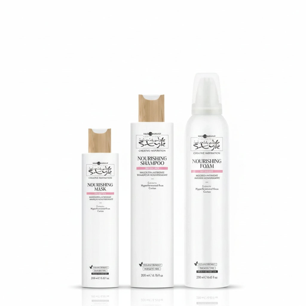 HAIR COMPANY PROFESSIONAL Inimitable Style Nourishing maitinamasis rinkinys su putomis