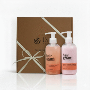 HAIR GRANT Detox & Control rinkinys riebiems plaukams šventinėje rudoje pakuotėje