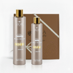 HAIR COMPANY PROFESSIONAL Illuminating spindesio suteikiantis rinkinys plaukams šventinėje rudoje pakuotėje