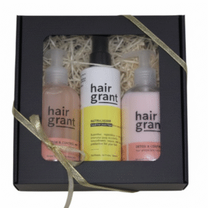 HAIR GRANT Detox & Control rinkinys riebiems plaukams + Nutricream nenuplaunama kaukė šventinėje juodoje pakuotėje