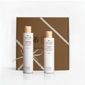 HAIR COMPANY PROFESSIONAL Inimitable Style Nourishing maitinamasis duetas šventinėje rudoje pakuotėje