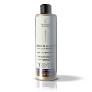 PROFESIONAL COSMETICS Protein Complex Color Protect Silver Shampoo geltonus tonus neutralizuojantis šampūnas plaukams, 300 ml